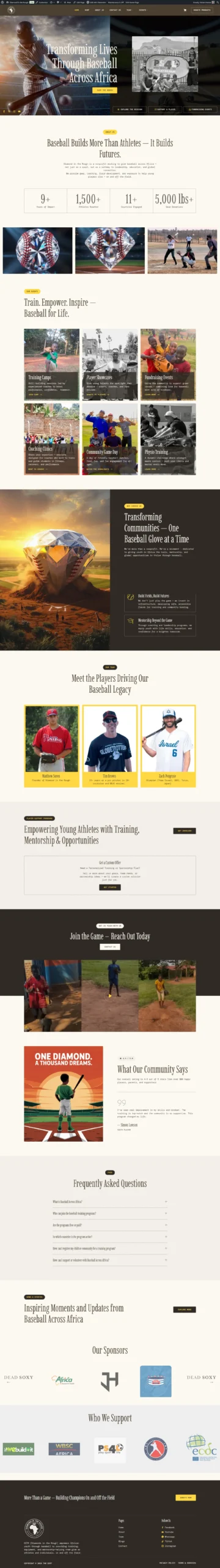 Portfolio 3 The DIrt WordPress Elementor Homepage